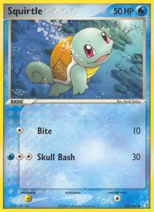 Squirtle (63/100) (Stamped) [EX: Crystal Guardians] Pokémon