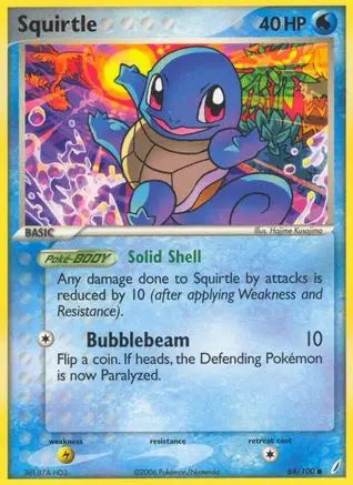 Squirtle (64/100) (Stamped) [EX: Crystal Guardians] Pokémon