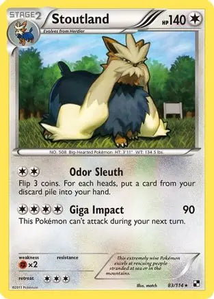 Stoutland (83/114) [Black & White: Base Set] Pokémon