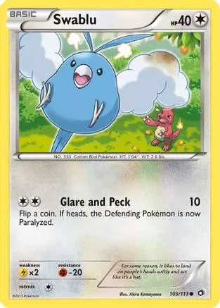 Swablu (103/113) [Black & White: Legendary Treasures] Pokémon
