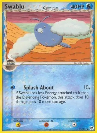 Swablu (65/101) (Delta Species) (Stamped) [EX: Dragon Frontiers] Pokémon