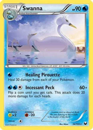 Swanna (36/108) [Black & White: Dark Explorers] Pokémon