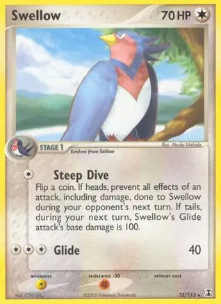 Swellow (32/113) (Stamped) [EX: Delta Species] Pokémon