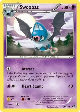 Swoobat (51/114) [Black & White: Base Set] Pokémon