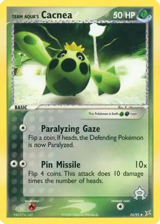 Team Aqua's Cacnea (24/95) [EX: Team Magma vs Team Aqua] Pokémon