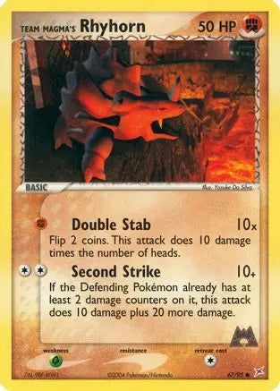 Team Magma's Rhyhorn (67/95) [EX: Team Magma vs Team Aqua] Pokémon