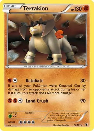 Terrakion (73/101) [Black & White: Noble Victories] Pokémon