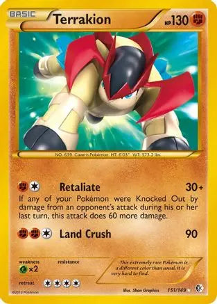 Terrakion (151/149) [Black & White: Boundaries Crossed] Pokémon