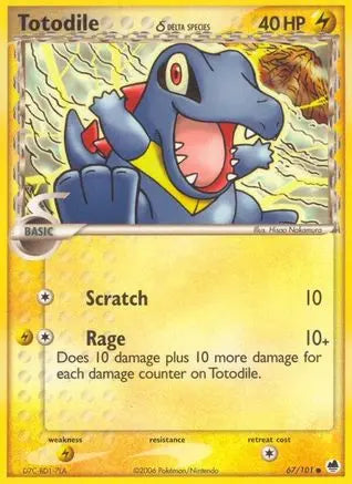 Totodile (67/101) (Delta Species) (Stamped) [EX: Dragon Frontiers] Pokémon