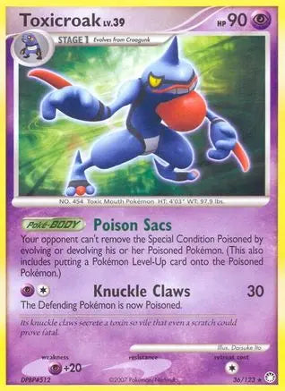 Toxicroak (36/123) [Diamond & Pearl: Mysterious Treasures] Pokémon