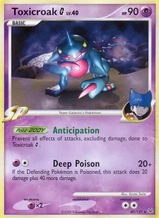Toxicroak G (40/127) [Platinum: Base Set] Pokémon