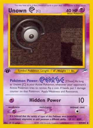 Unown [C] (57/105) [Neo Destiny 1st Edition] Pokémon