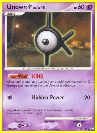 Unown K (68/132) [Diamond & Pearl: Secret Wonders] Pokémon