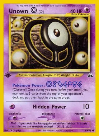 Unown [O] (69/75) [Neo Discovery 1st Edition] Pokémon