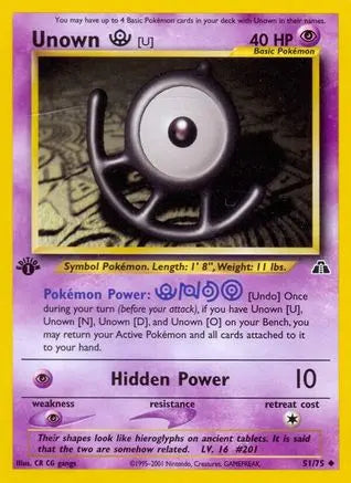 Unown [U] (51/75) [Neo Discovery 1st Edition] Pokémon