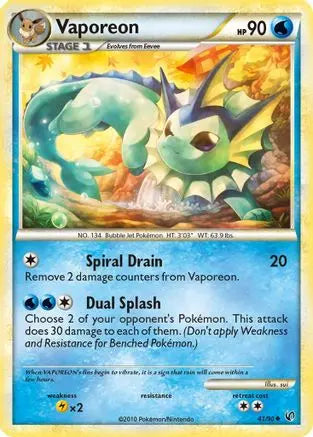 Vaporeon (41/90) [HeartGold & SoulSilver: Undaunted] Pokémon