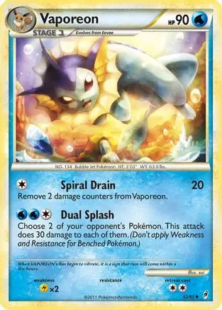 Vaporeon (52/95) [HeartGold & SoulSilver: Call of Legends] Pokémon