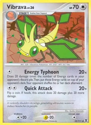 Vibrava (53/111) [Platinum: Rising Rivals] Pokémon
