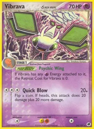 Vibrava (24/101) (Delta Species) (Stamped) [EX: Dragon Frontiers] Pokémon