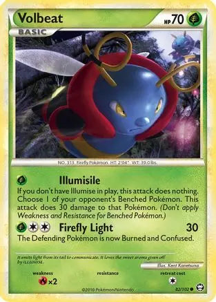 Volbeat (82/102) [HeartGold & SoulSilver: Triumphant] Pokémon