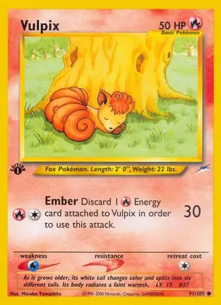 Vulpix (91/105) [Neo Destiny 1st Edition] Pokémon