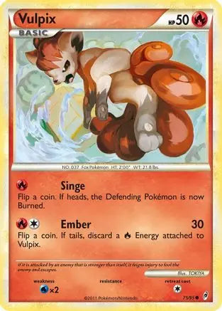 Vulpix (75/95) [HeartGold & SoulSilver: Call of Legends] Pokémon