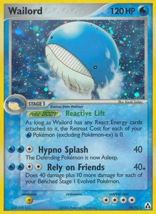 Wailord (14/92) (Stamped) [EX: Legend Maker] Pokémon