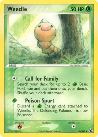 Weedle (86/112) [EX: FireRed & LeafGreen] Pokémon