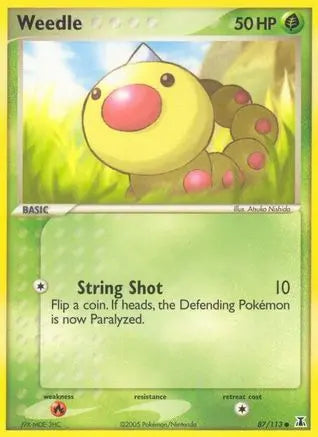 Weedle (87/113) (Stamped) [EX: Delta Species] Pokémon