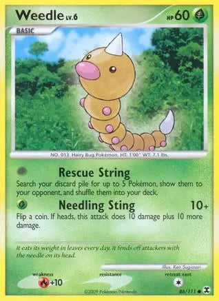 Weedle (86/111) [Platinum: Rising Rivals] Pokémon