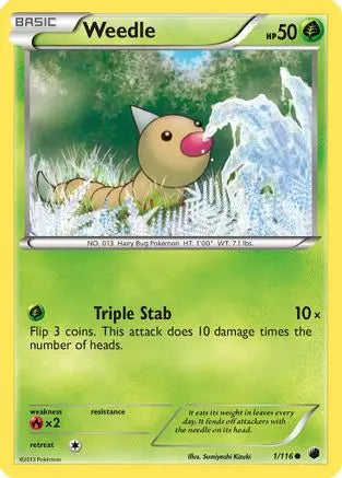 Weedle (1/116) [Black & White: Plasma Freeze] Pokémon