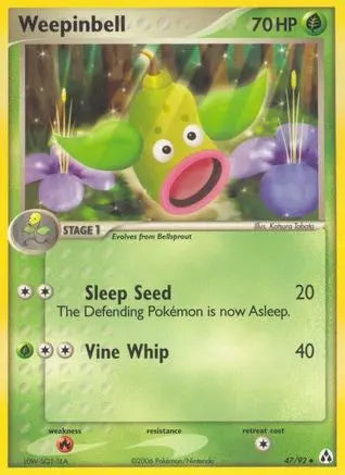 Weepinbell (47/92) (Stamped) [EX: Legend Maker] Pokémon