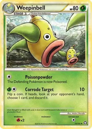 Weepinbell (53/102) [HeartGold & SoulSilver: Triumphant] Pokémon