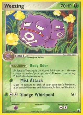 Weezing (33/113) (Stamped) [EX: Delta Species] Pokémon