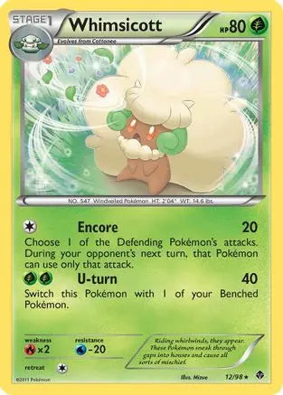 Whimsicott (12/98) [Black & White: Emerging Powers] Pokémon