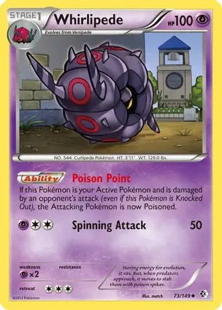 Whirlipede (73/149) [Black & White: Boundaries Crossed] Pokémon