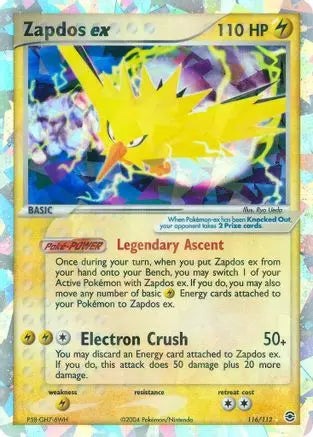 Zapdos ex (116/112) [EX: FireRed & LeafGreen] Pokémon