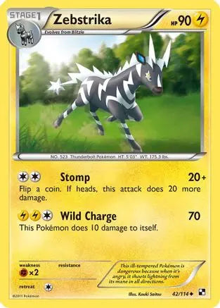 Zebstrika (42/114) [Black & White: Base Set] Pokémon