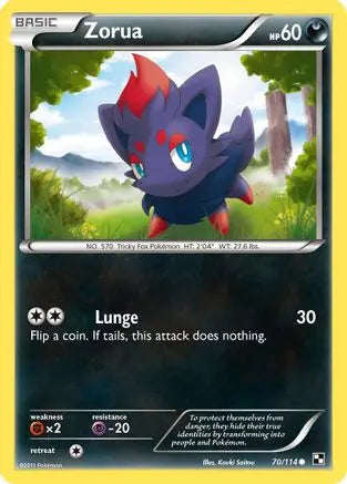 Zorua (70/114) [Black & White: Base Set] Pokémon