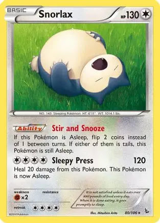 Snorlax (80/106) [XY: Flashfire] Pokémon