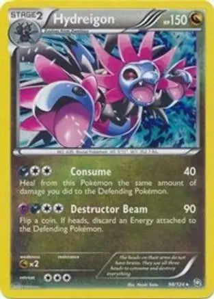 Hydreigon (98/124) (Cracked Ice Holo) (Theme Deck Exclusive) [Black & White: Dragons Exalted] Pokémon