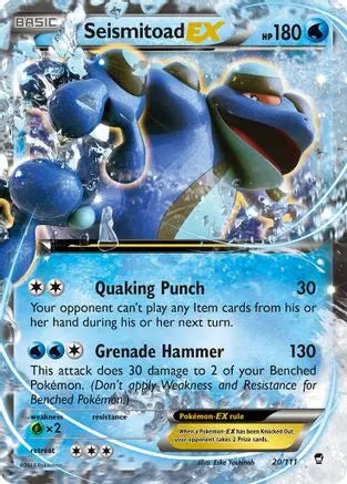 Seismitoad EX (20/111) [XY: Furious Fists] Pokémon