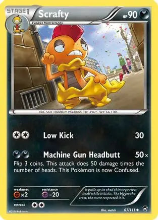 Scrafty (67/111) [XY: Furious Fists] Pokémon