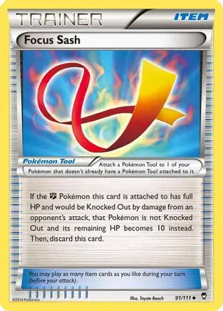 Focus Sash (91/111) [XY: Furious Fists] Pokémon