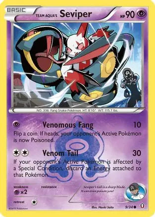Team Aqua's Seviper (9/34) [XY: Double Crisis] Pokémon