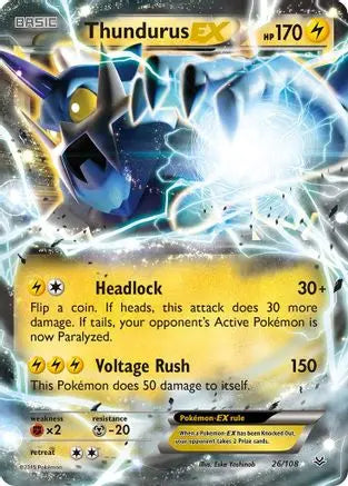 Thundurus EX (26/108) [XY: Roaring Skies] Pokémon