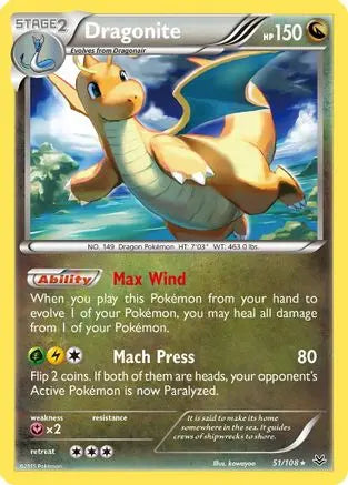 Dragonite (51/108) [XY: Roaring Skies] Pokémon