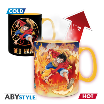 One Piece Luffy and Sabo Magic Mug and Coaster Gift Set