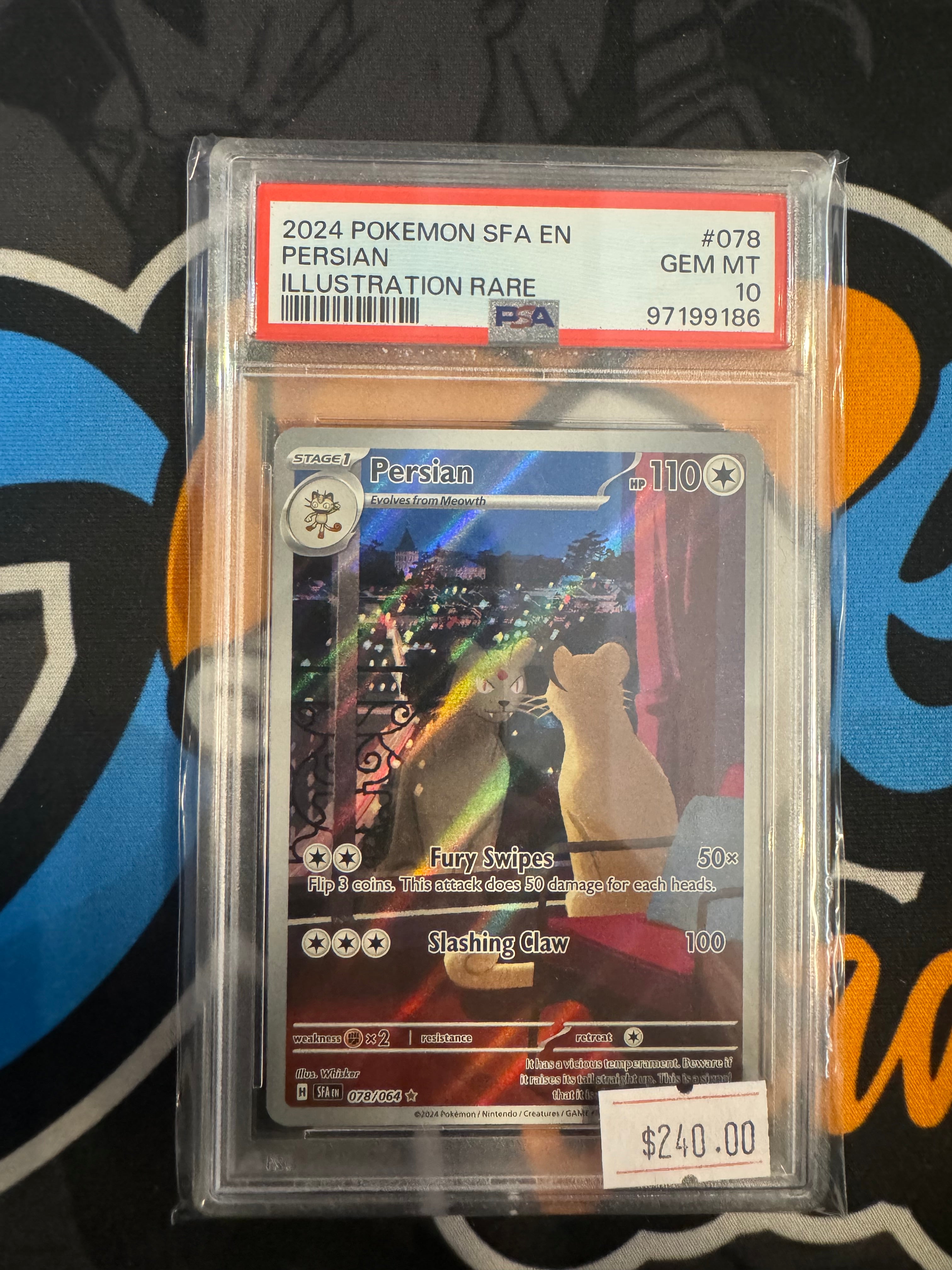 Psa 10 Pokemon Shrouded Fable Persian Illustration rare - Doe's Cards