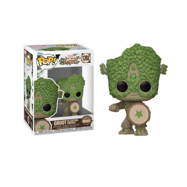 Funko POP! Marvel Groot as Captian America